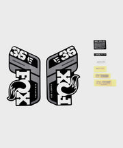 FOX Fork 36 Decal Kit: P-S E-Bike+ Grey Logo Matte Black 2021