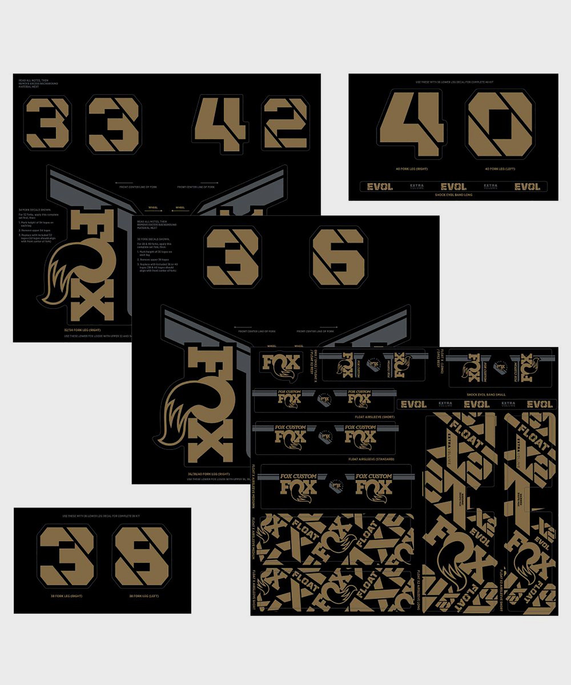 FOX Fork & Shock AM Custom Decal Kit 2021 Kashima