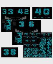 FOX Fork & Shock AM Custom Decal Kit 2021 Turquoise