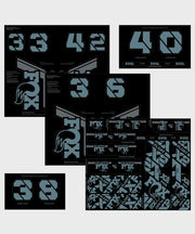 FOX Fork & Shock AM Custom Decal Kit 2021 Storm Blue