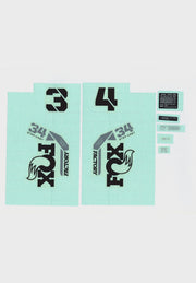 FOX Fork 32 SC decal Kit 2025 F-S Black Logo Shiny Orange Fork