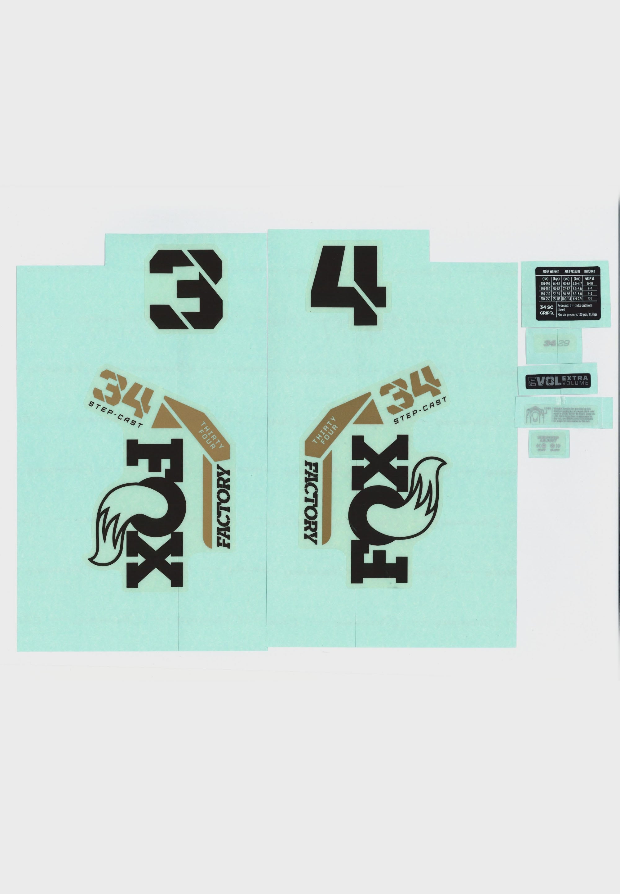 FOX Fork 32 SC decal Kit 2025 F-S