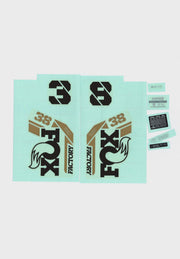 FOX Fork 38 Decal 2025 F-S Black Logo Podium Gold Fork 1