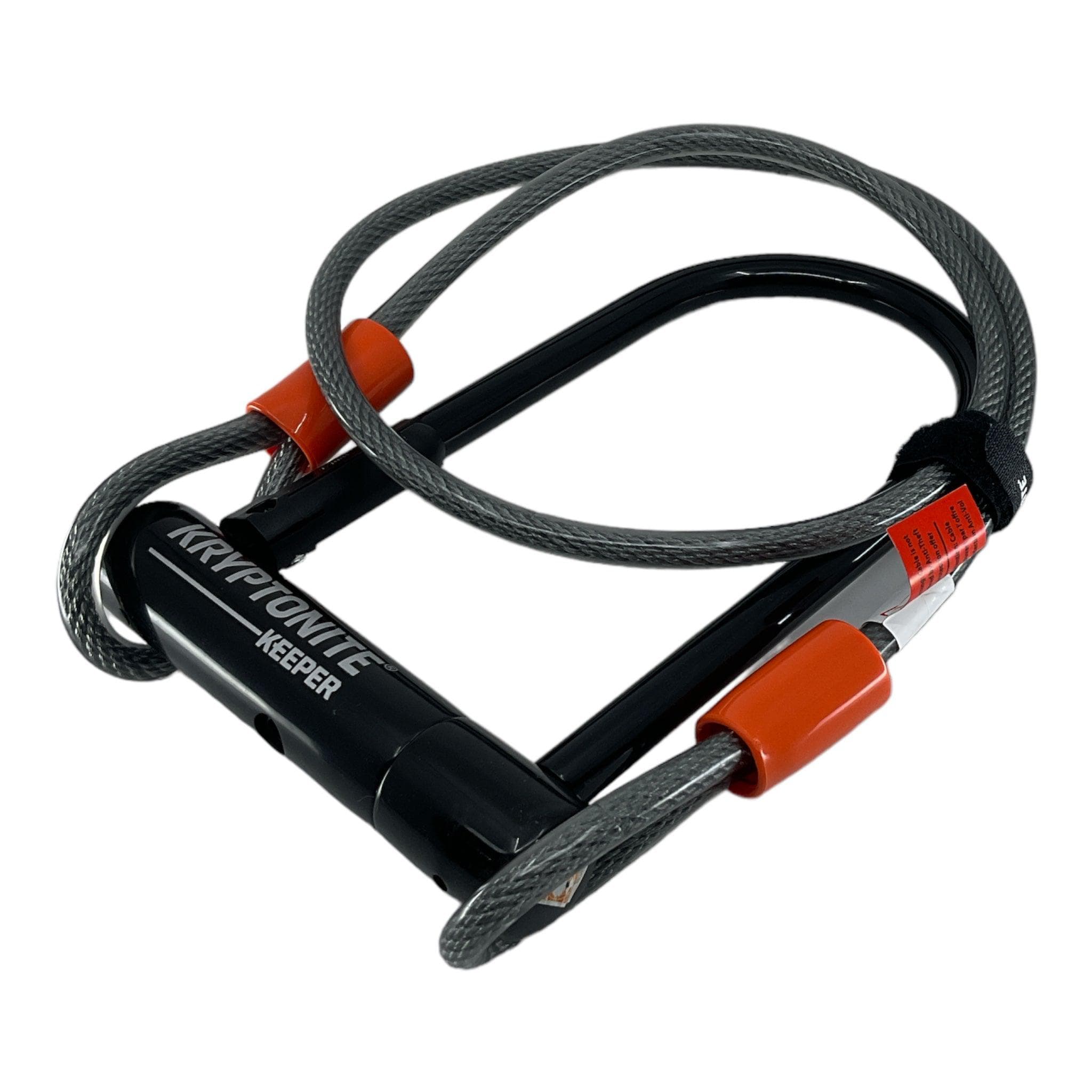 Kryptonite Keeper 12 Standard U-Lock with 4 foot Kryptoflex cable Sold Secure Silver