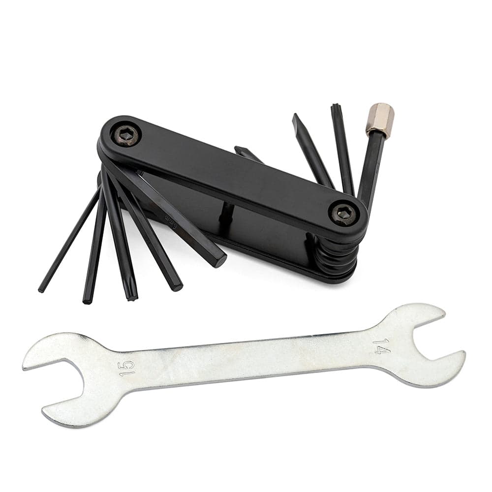 4-Jeri Basic Bicycle Tool Kit Black/Silver Multi