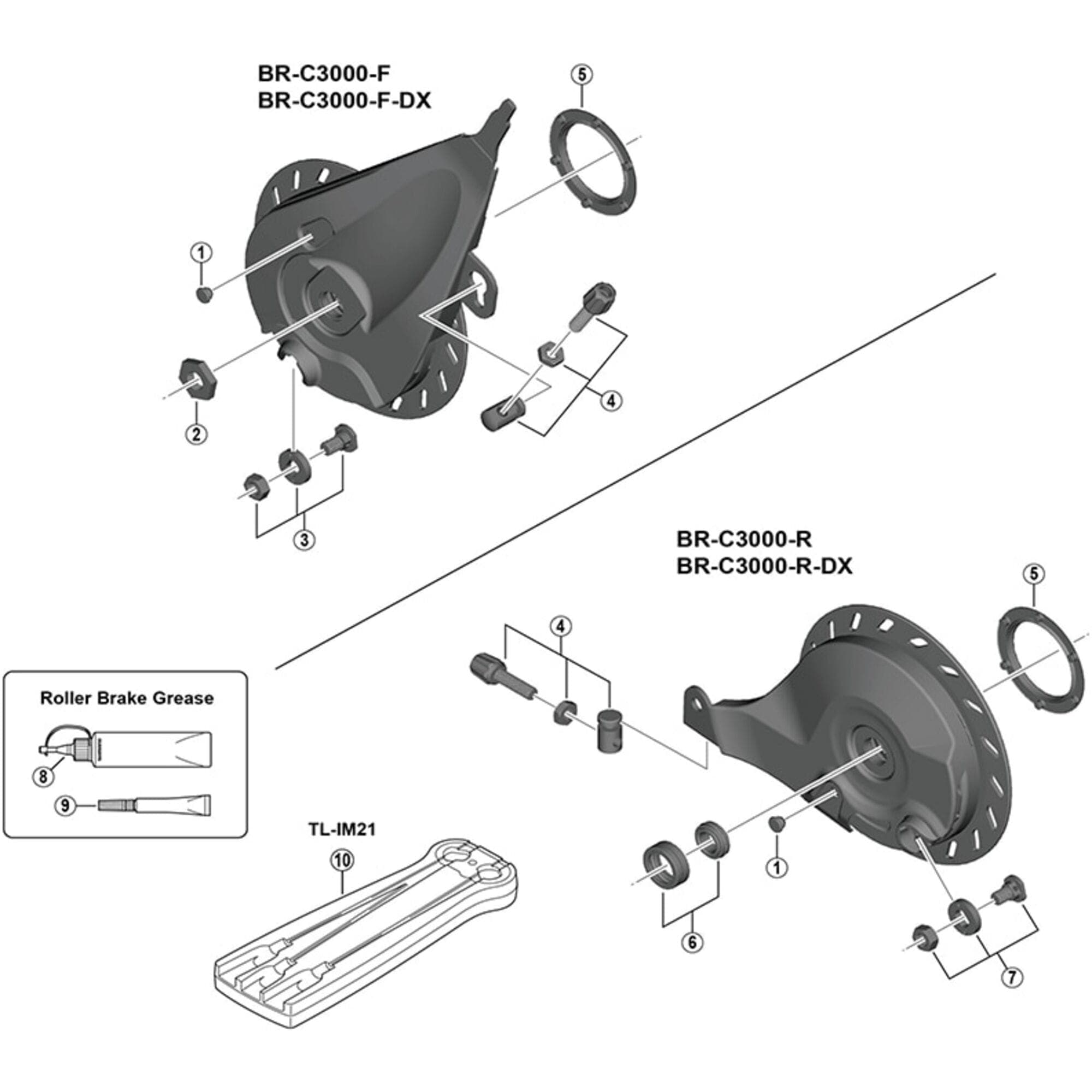 Shimano Spares BR-IM45-F cable adjusting bolt unit