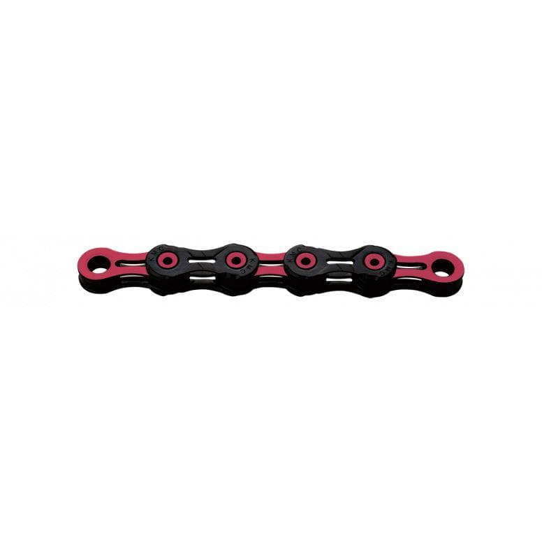 KMC DLC 11 Waxed Chain 118L - Black/Pink - 118L