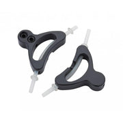 Jagwire Alloy Straddle Cable Carrier with Liner - Black - 2 Pack