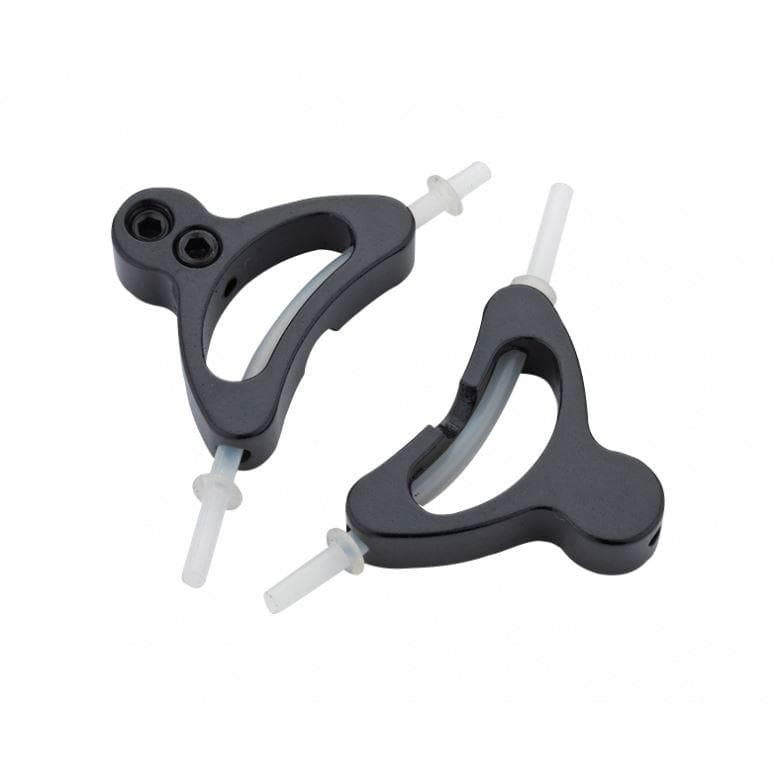 Jagwire Alloy Straddle Cable Carrier with Liner - Black - 2 Pack