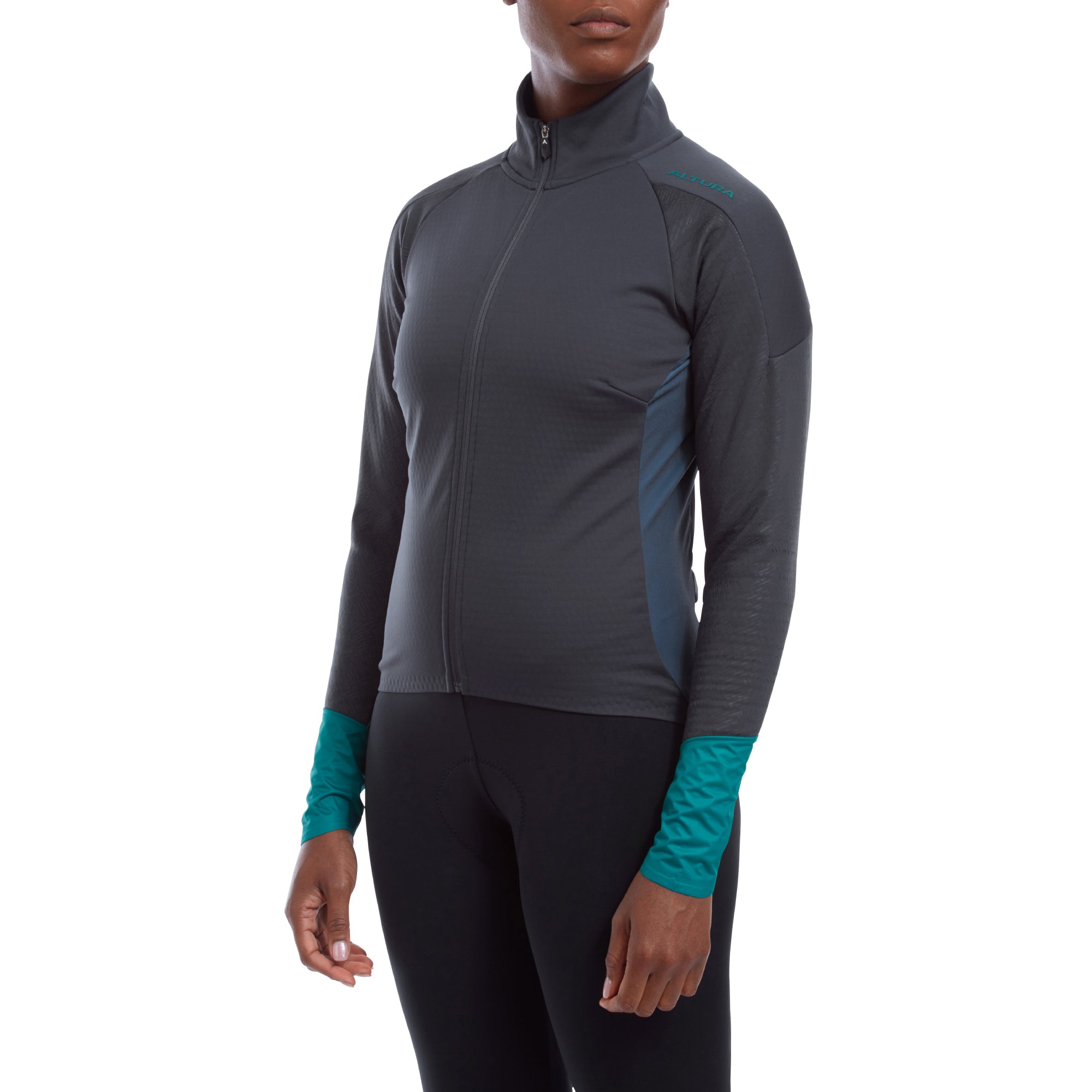 Altura Endurance Women's Mistral Softshell Cycling Jacket 2021: NAVY/GREEN 12