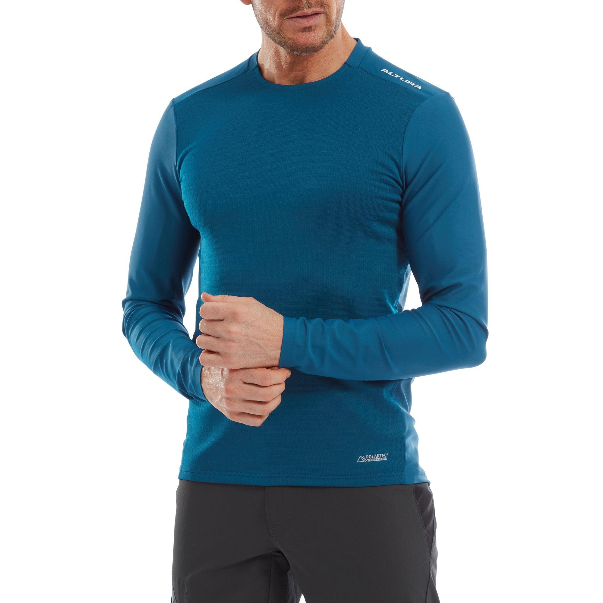 Altura Esker Men'S Polartec Long Sleeve Trail Jersey 2022: Navy L