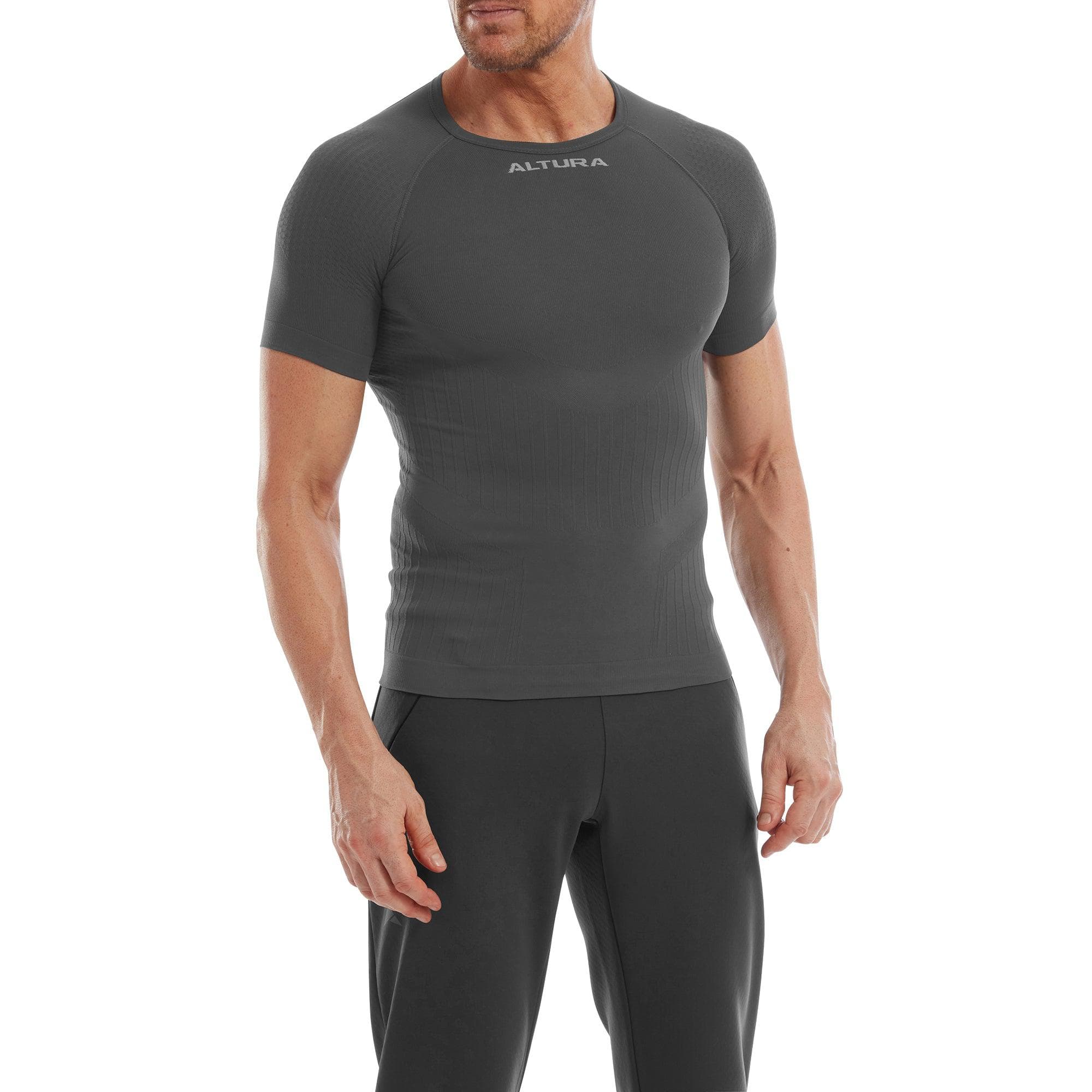 Altura Tempo Seamless Short Sleeve Baselayer 2022: Charcoal Xl/2Xl