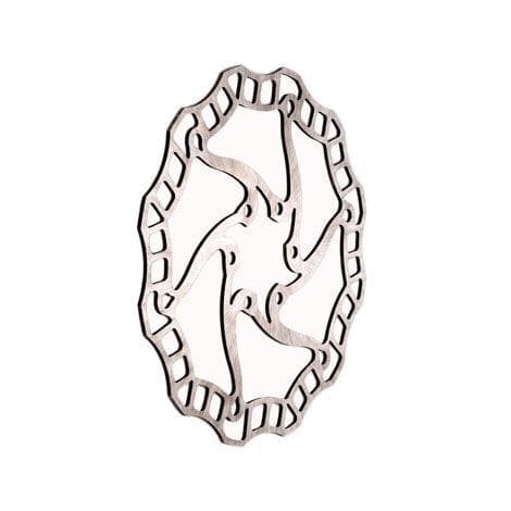 Ashima Airotor 6 Bolt 180/185Mm: Silver 6 Bolt 185Mm