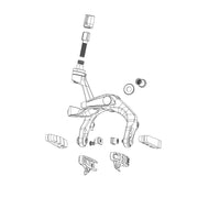 Avid Shorty Ultimate (Road) Cross Brake Pad & Cartridge Holder (1 set) (25.5mm Width for Zipp 303):