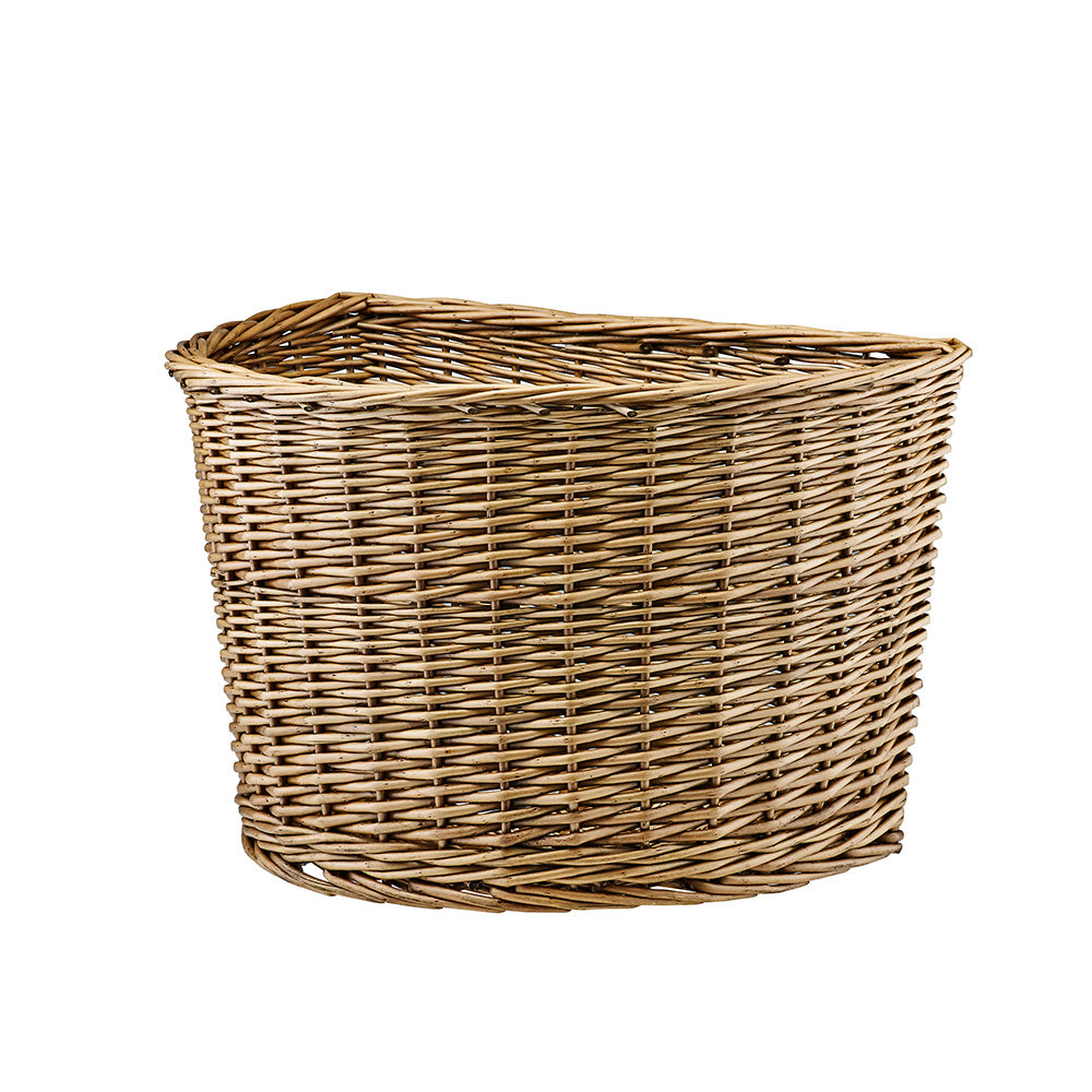 Adie Wicker D-Shaped Bicycle Basket Brown 16"