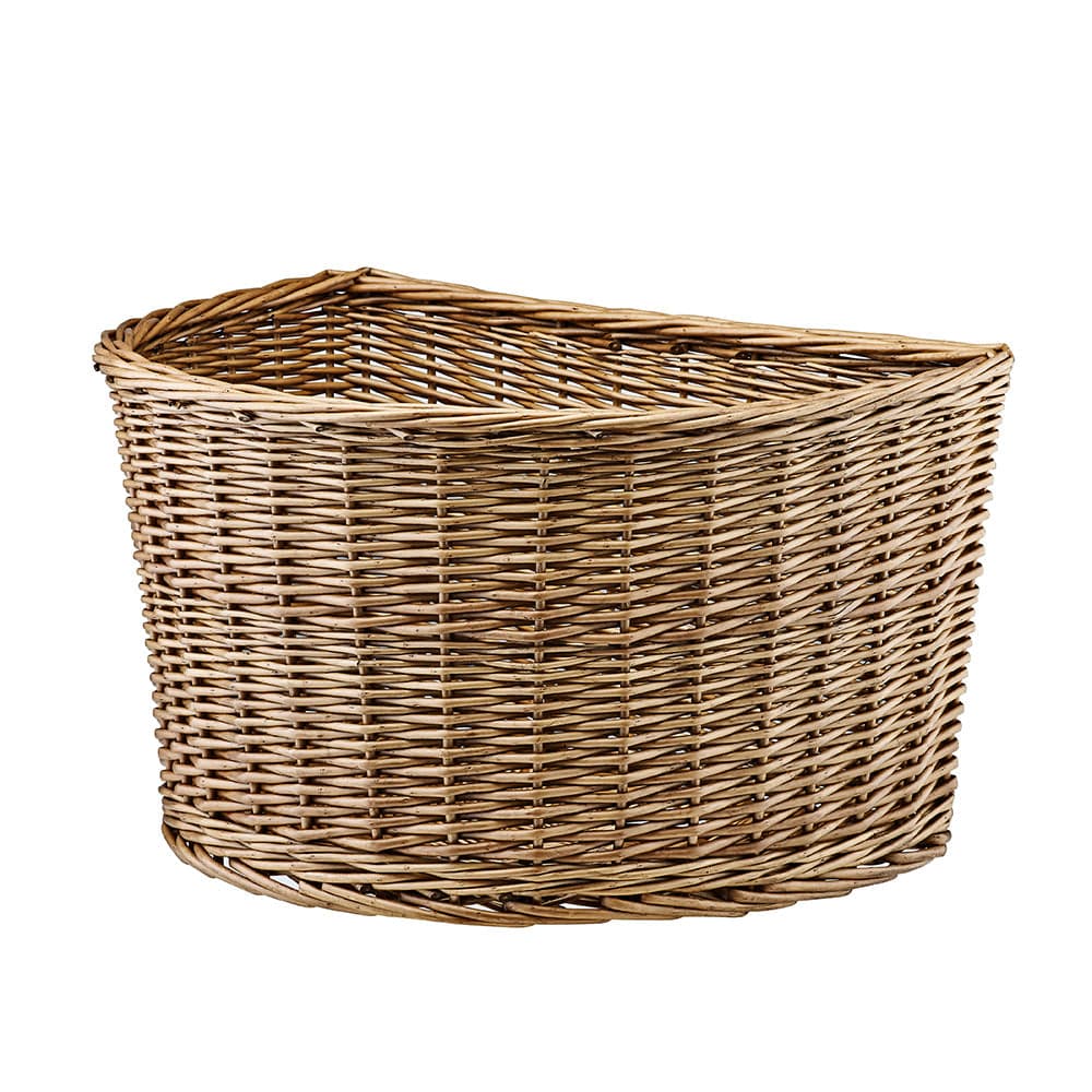 Adie Wicker D-Shaped Bicycle Basket Brown 18"