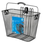 M-Wave Rear Hook-on Wire Basket Pannier Black Medium