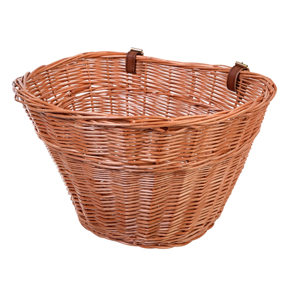 Passport Wicker Bicycle Basket Ð D-shape Medium or Large Brown 18" (45cm)
