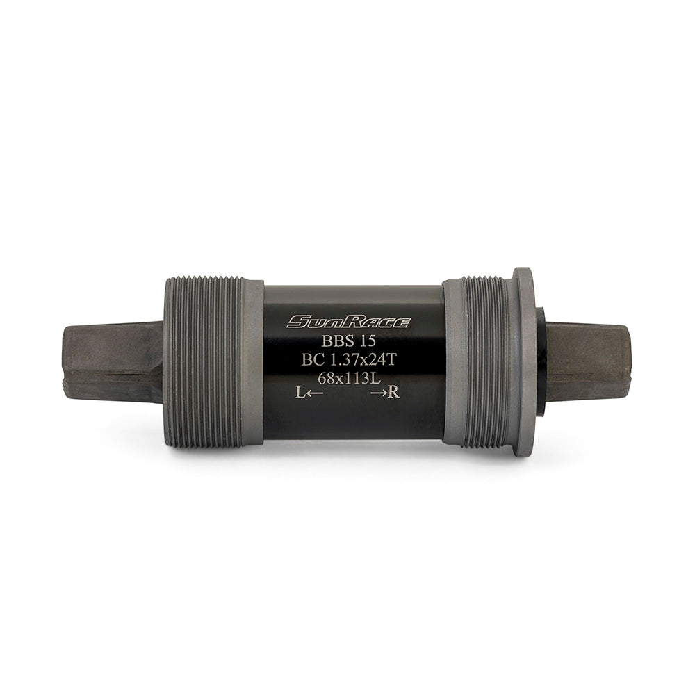 SunRace BBS15 MTB Bottom Bracket   Black/Silver 68x113