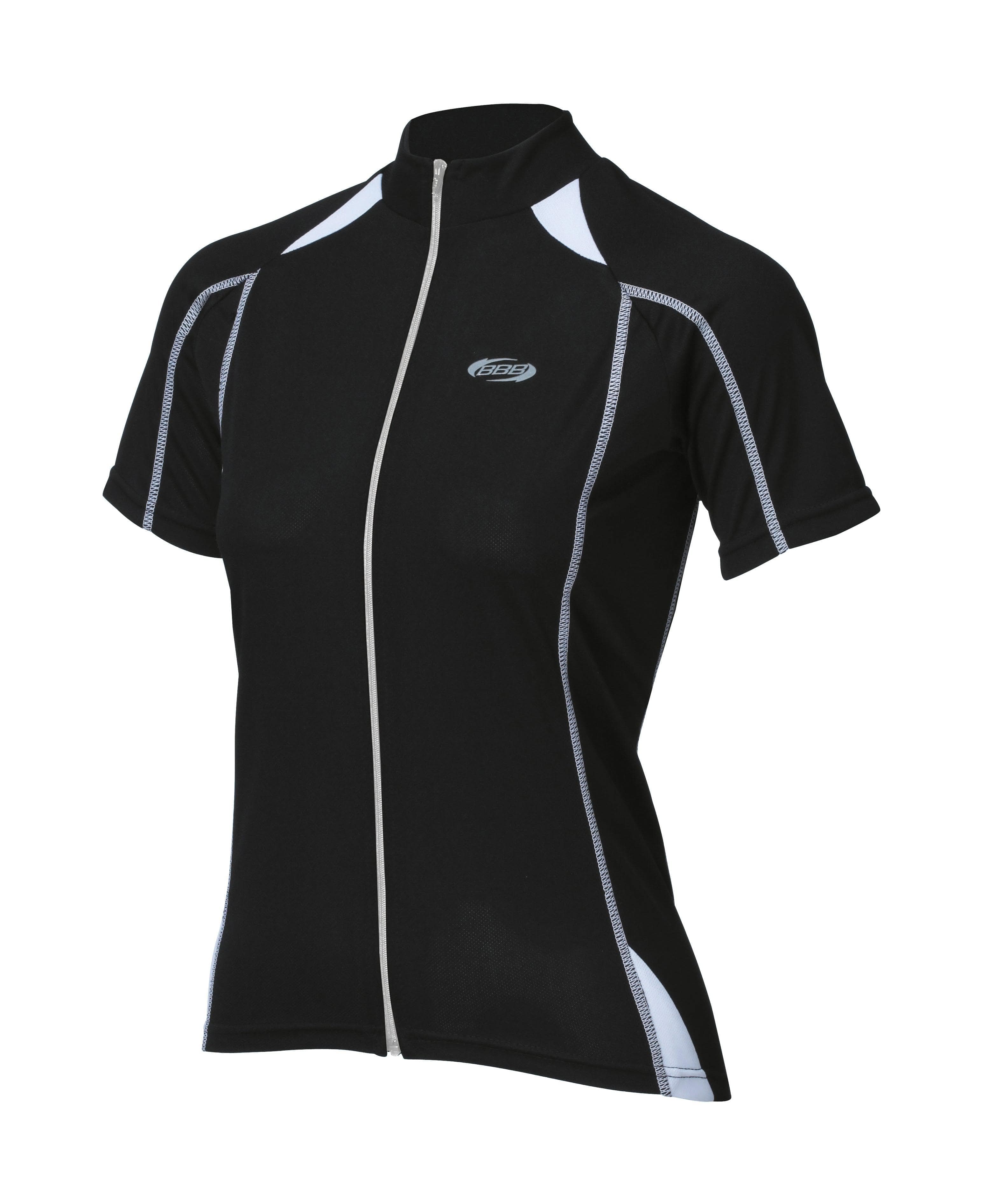 BBB - BBW-245 - ComfortGirl Womens SS Jersey (Black & White)