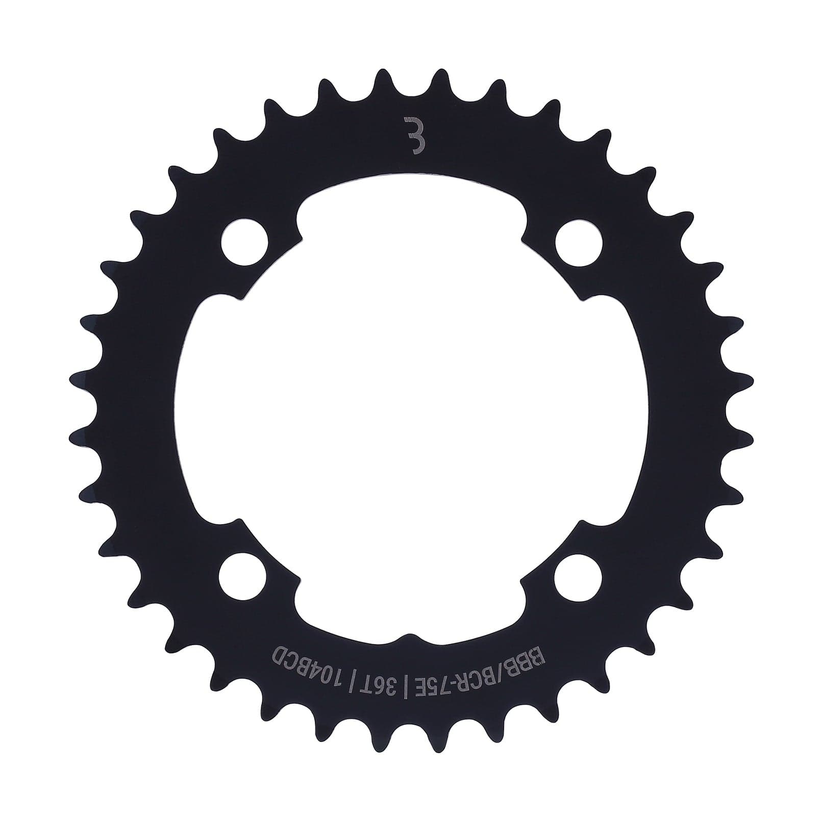 BBB BCR-75E - E-bikeGear Chainring (36T, 104BCD, Black)