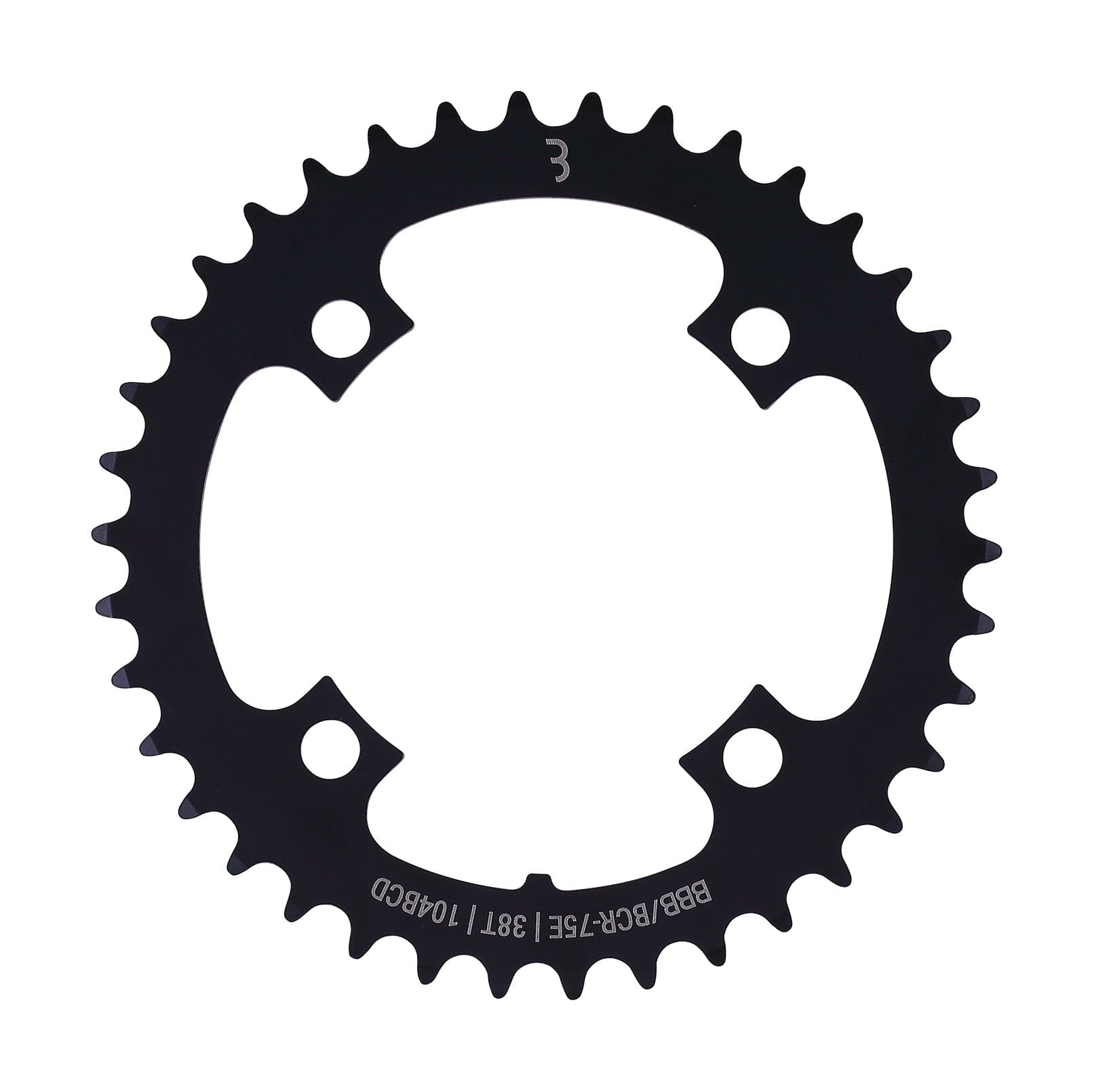 BBB BCR-75E - E-bikeGear Chainring (38T, 104BCD, Black)