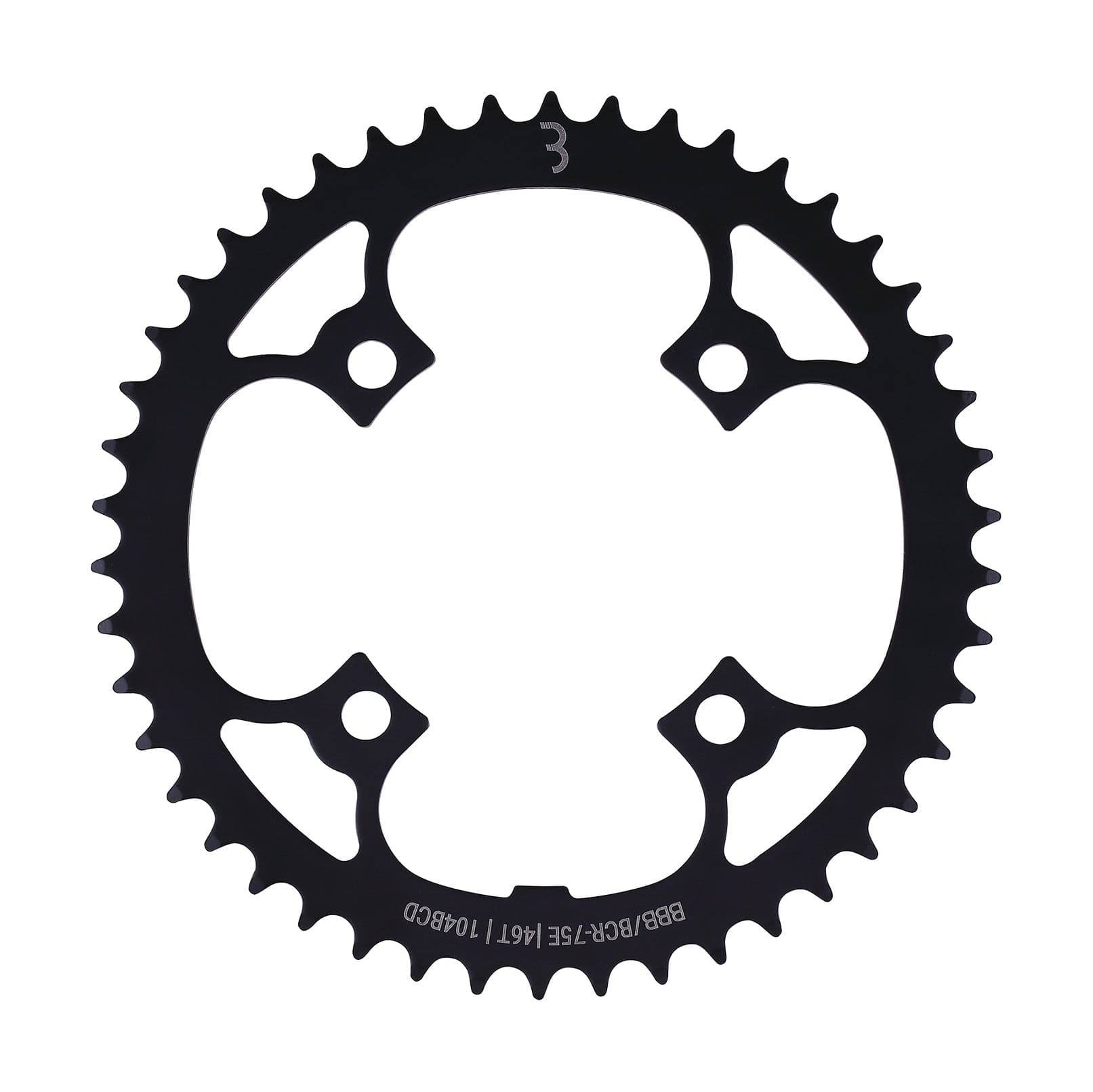 BBB BCR-75E - E-bikeGear Chainring (46T, 104BCD, Black)