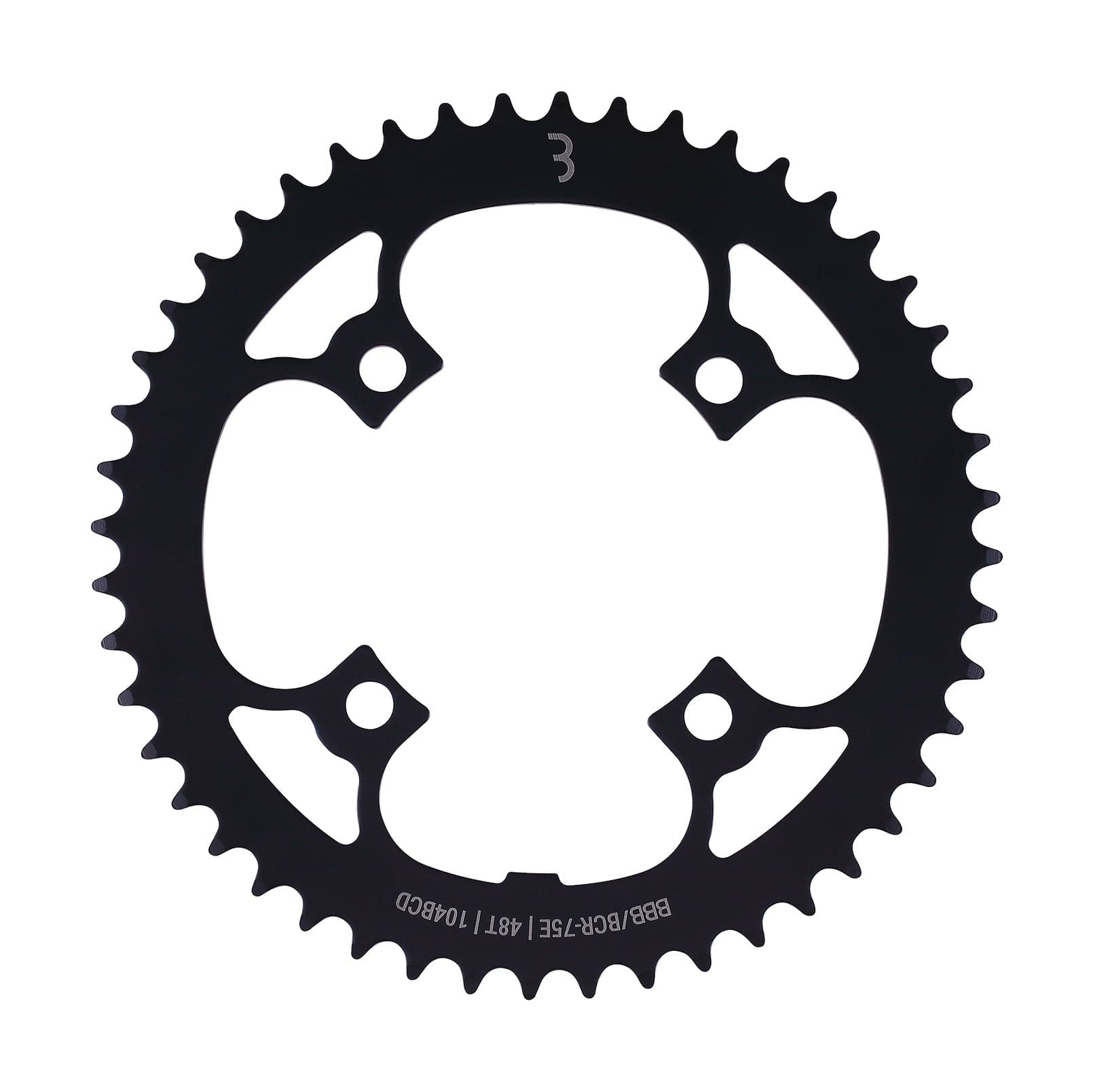 BBB BCR-75E - E-bikeGear Chainring (48T, 104BCD, Black)