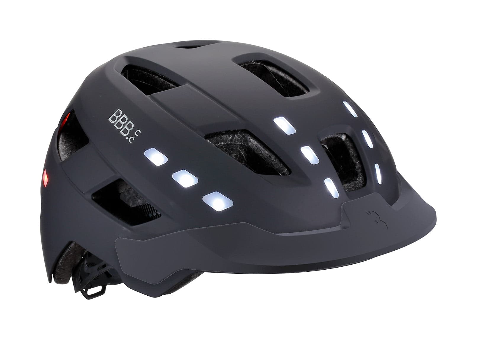 BBB BHE-162 - District LED Helmet (Black, 54-60cm)