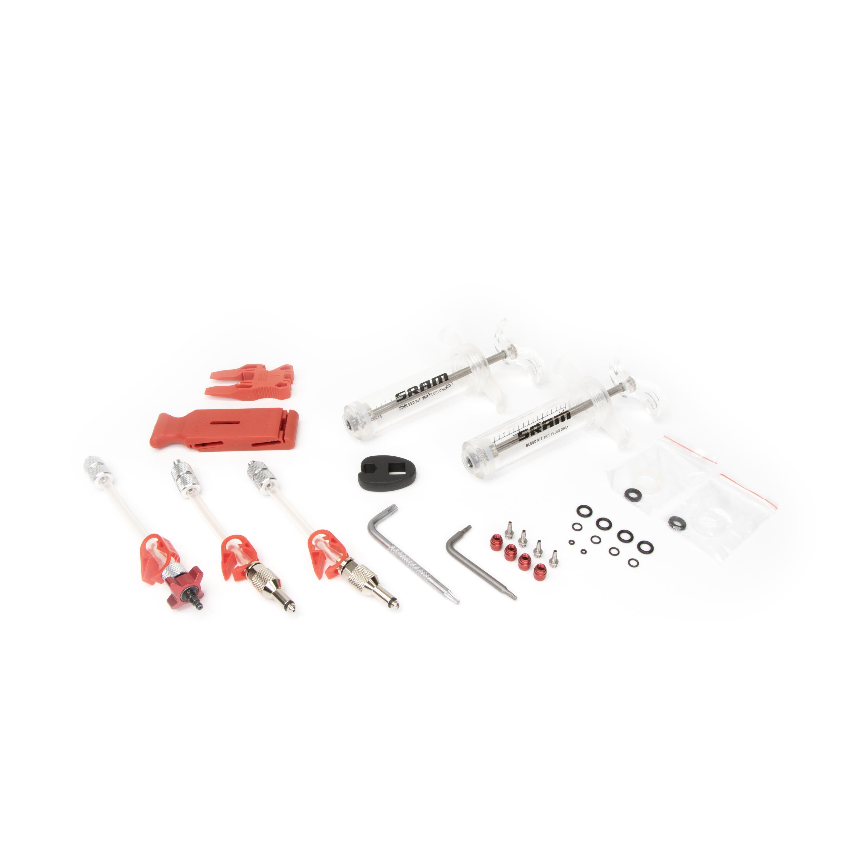 Sram Pro Dot Brake Bleed Kit (2 Syringes/Fittings, Bleed Blocks, Torx Tool, Crowfoot, Bleeding Edge Fitting) V2 - X0/ Xx/ Guide/Level/Code/Hydroroad/G2: