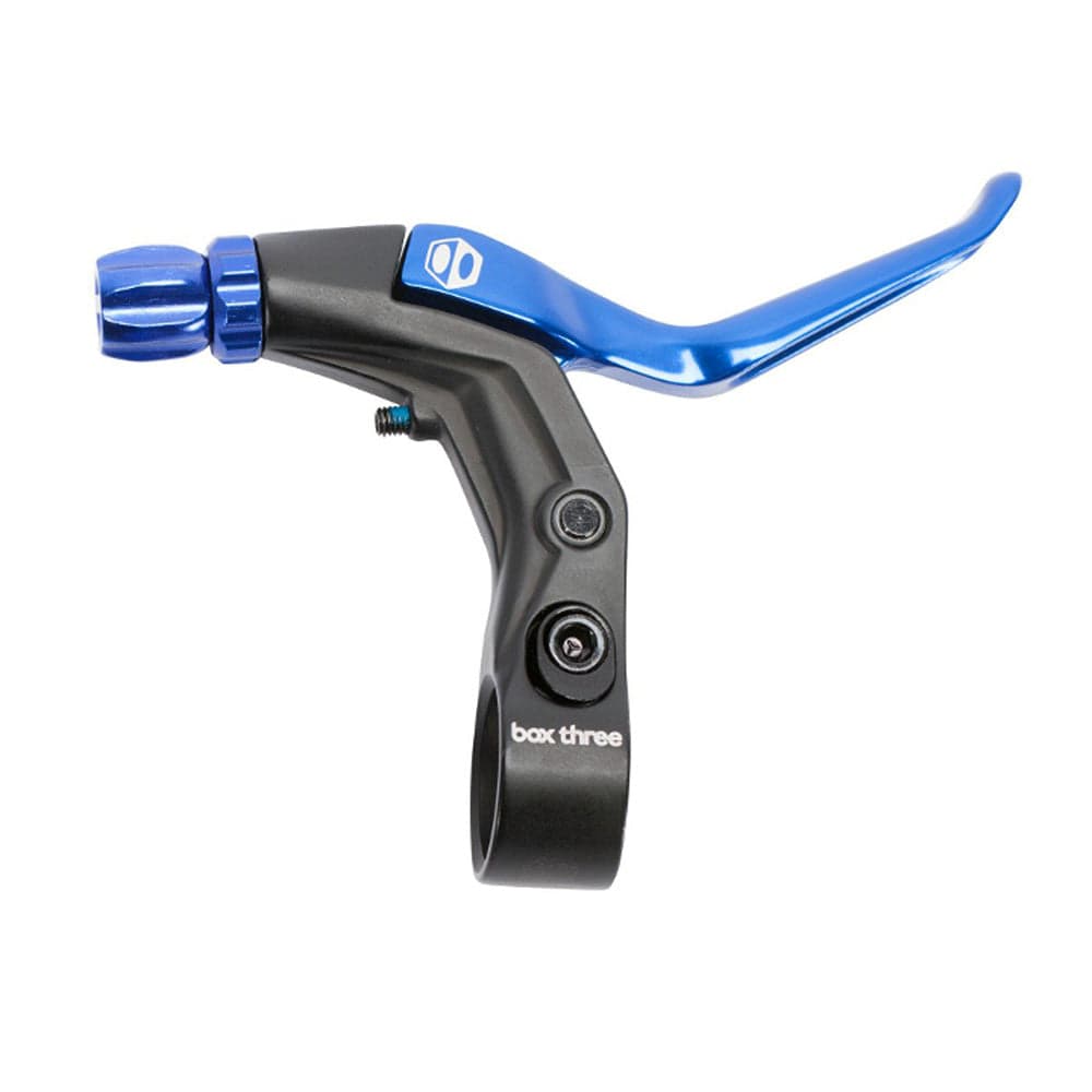 BOX BMX Box Three V-Point Long Reach Brake Lever Blue Long Reach
