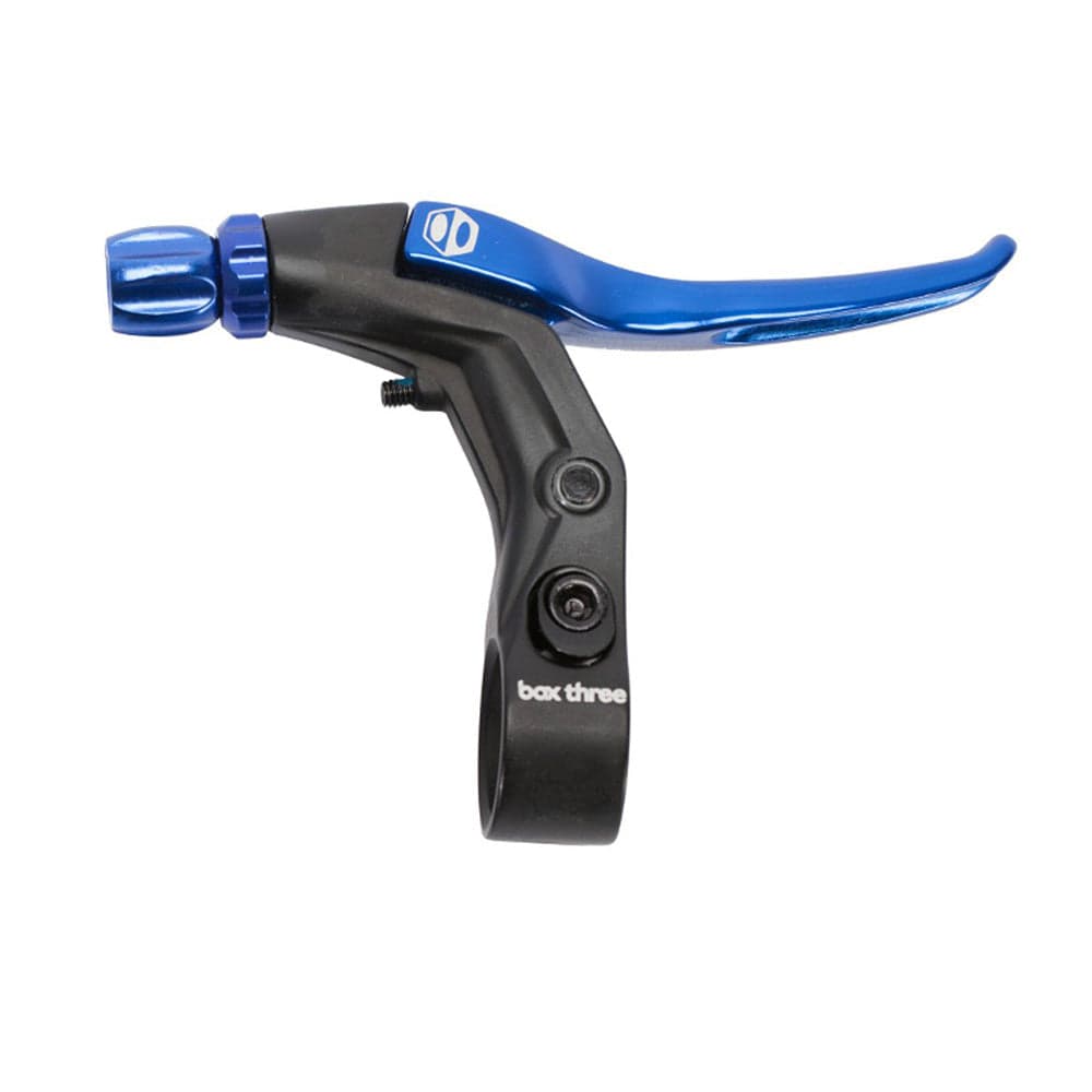 BOX BMX Box Three V-Point Short Reach Brake Lever Blue Short Reach