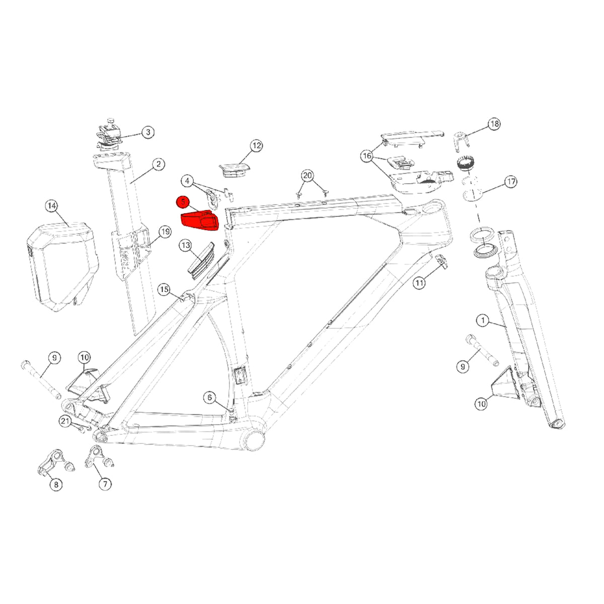 BMC SPARE - Seatpost Clamp, front (1 Piece):