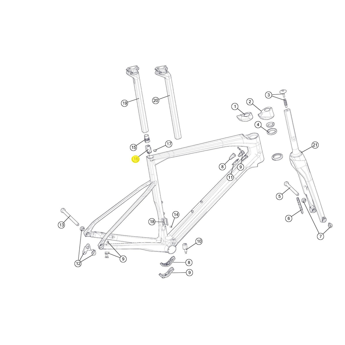 BMC SPARE - Seatpost clamp # 18 (1 Piece):