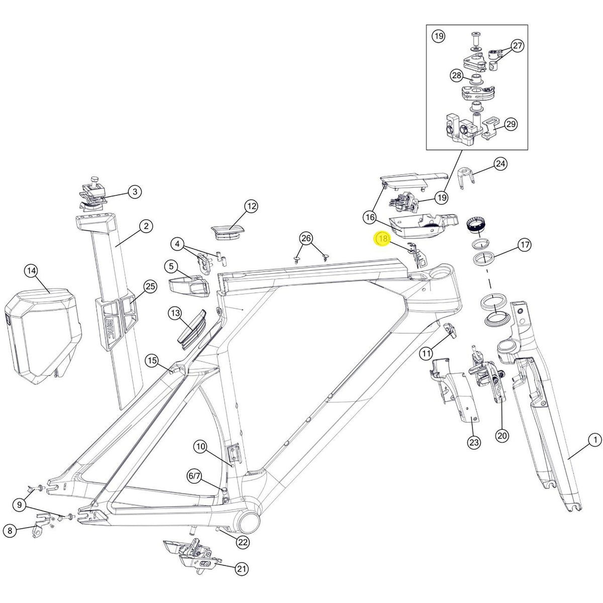 BMC SPARE - TM01 Internal junction mount (incl. Multitool):