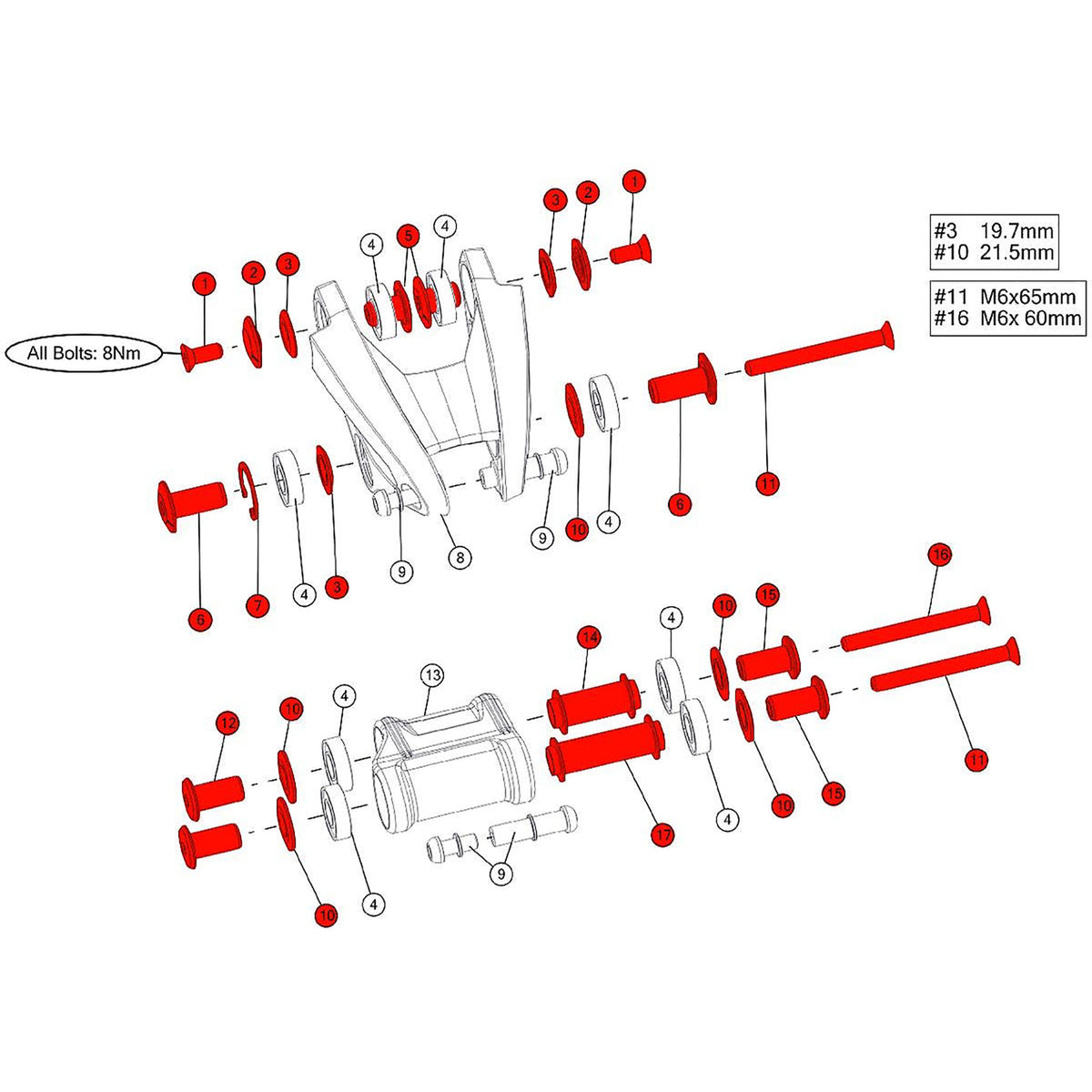 BMC SPARE - Bolt kit #24 (Kit):