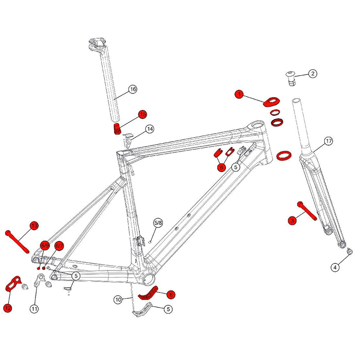 BMC SPARE - SLR02 Disc part kit (Kit):