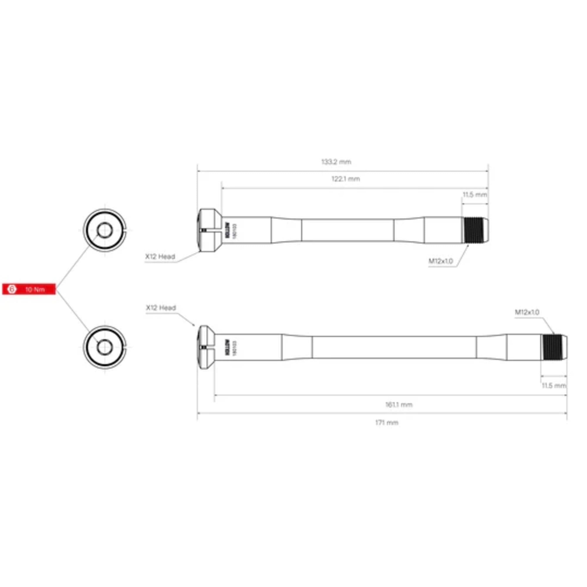BMC SPARE - Thru axle kit #1 (Kit):