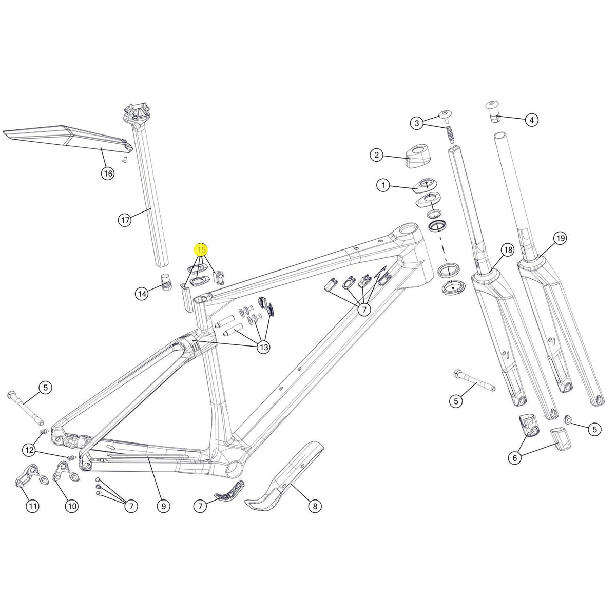 BMC SPARE - Seatpost clamp #25 (1 Piece):