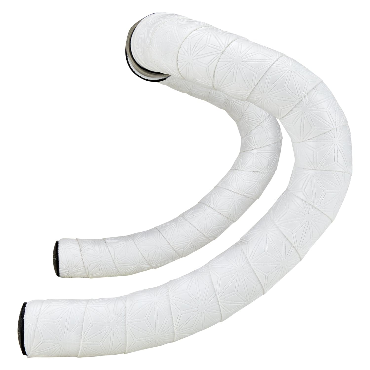 Supacaz Sticky Kush Classic Bar Tape: WHITE + ANO BLACK PLUGS