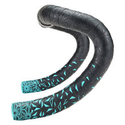 Supacaz Sticky Kush Star Fade Bar Tape: Celeste + Ano Celeste Plugs
