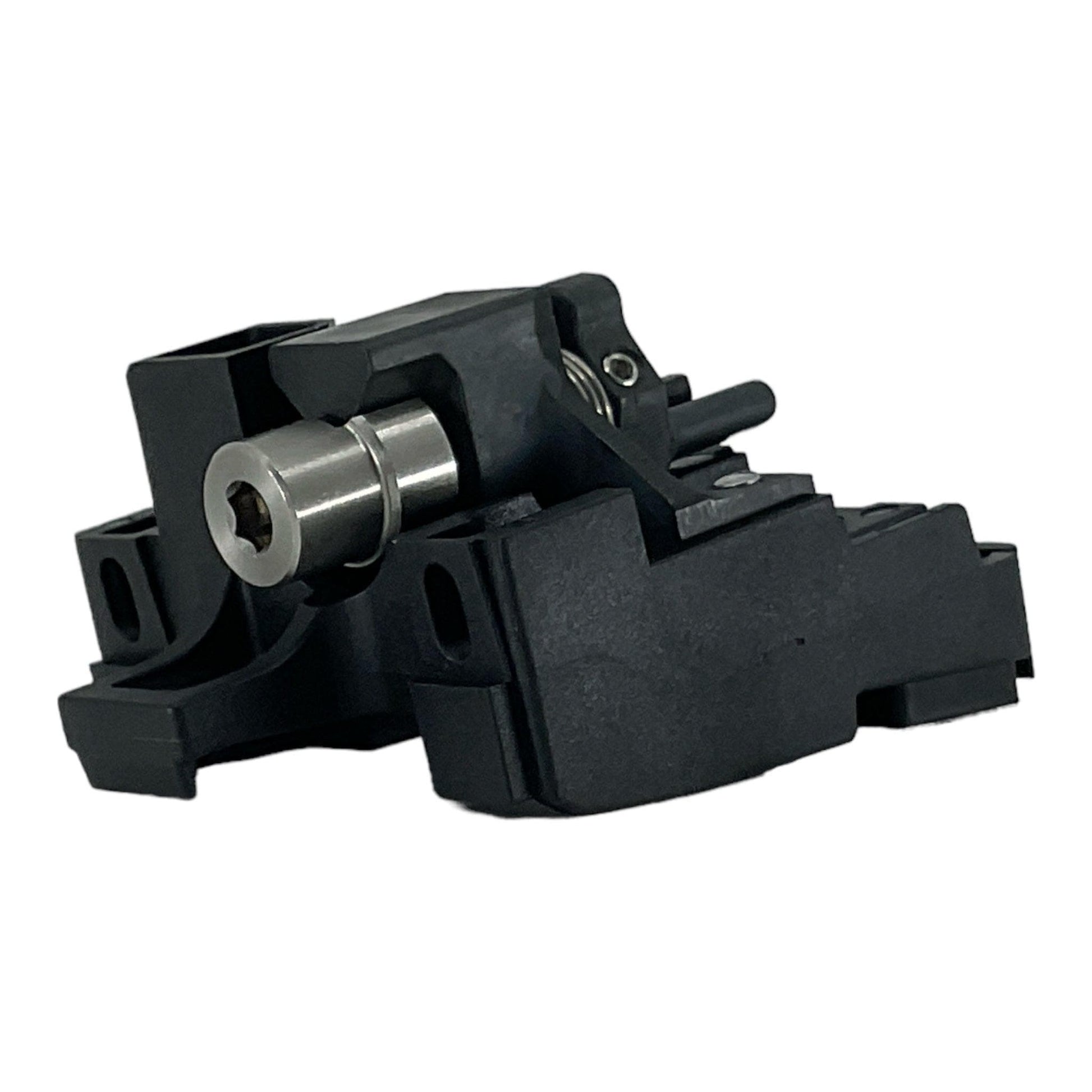 Photographs of the sample on its elevated mount. a Side view. b Top