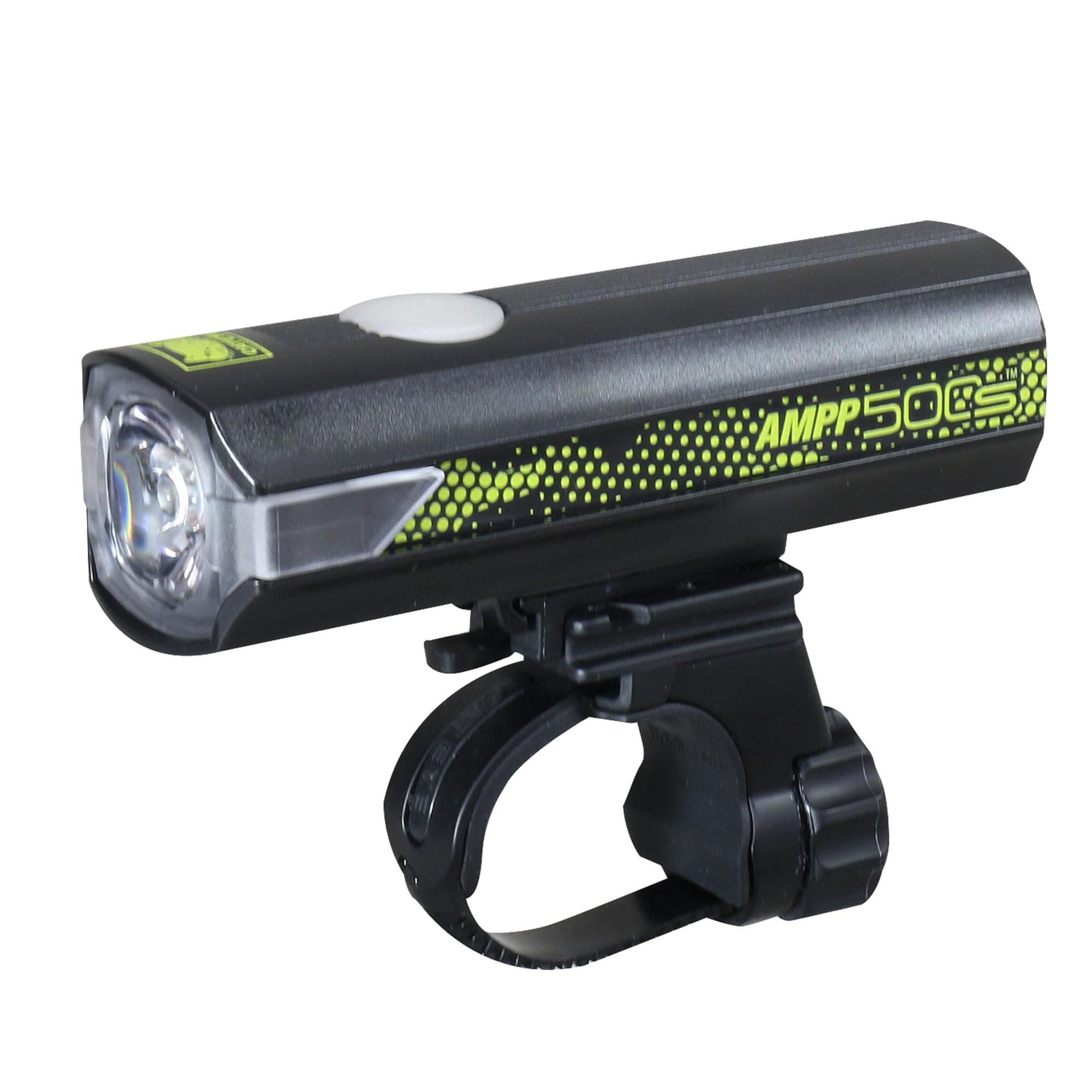 Cateye AMPP 500S Colour Edition Front Bike Light: BLACK/GREEN