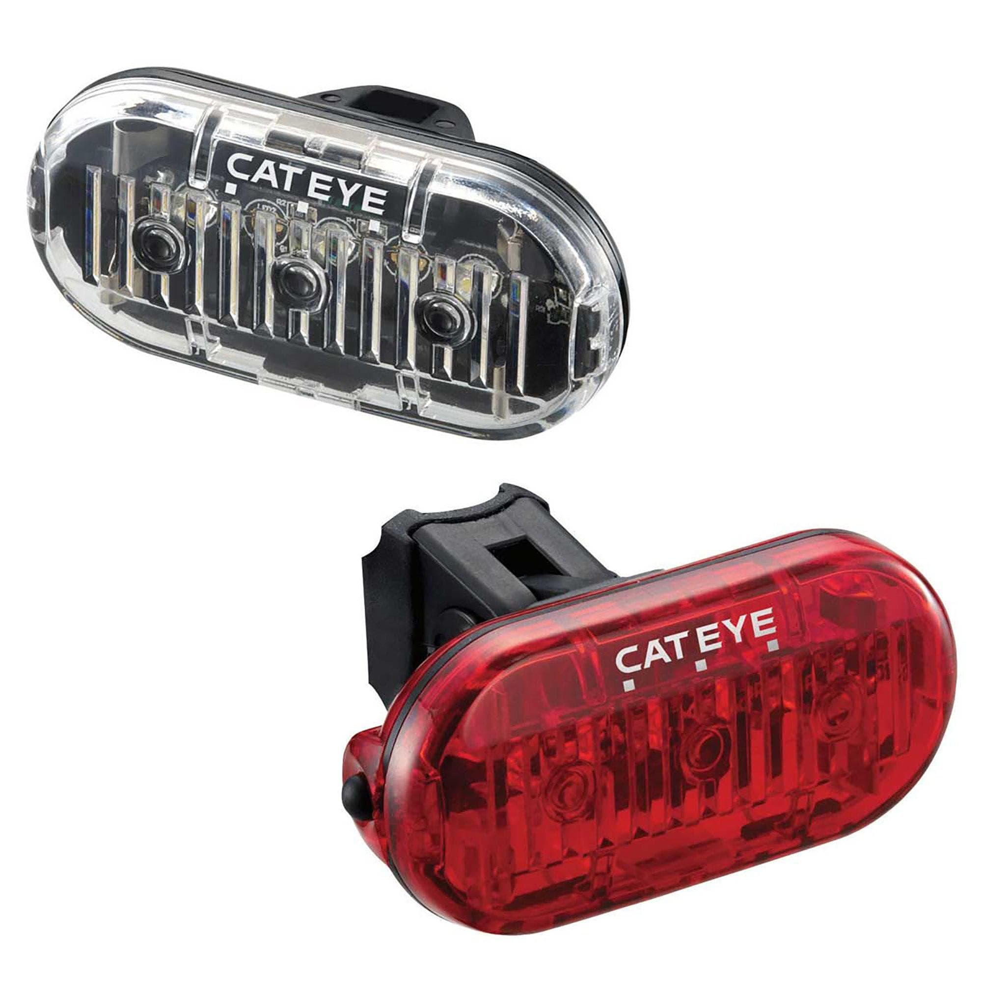 Cateye Omni 3 Front & Rear Light Set: Black