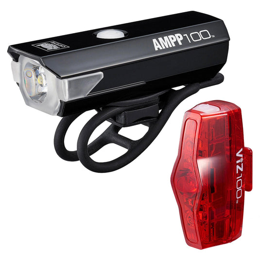 Cateye Ampp 100 / Viz 100 Bike Light Set: