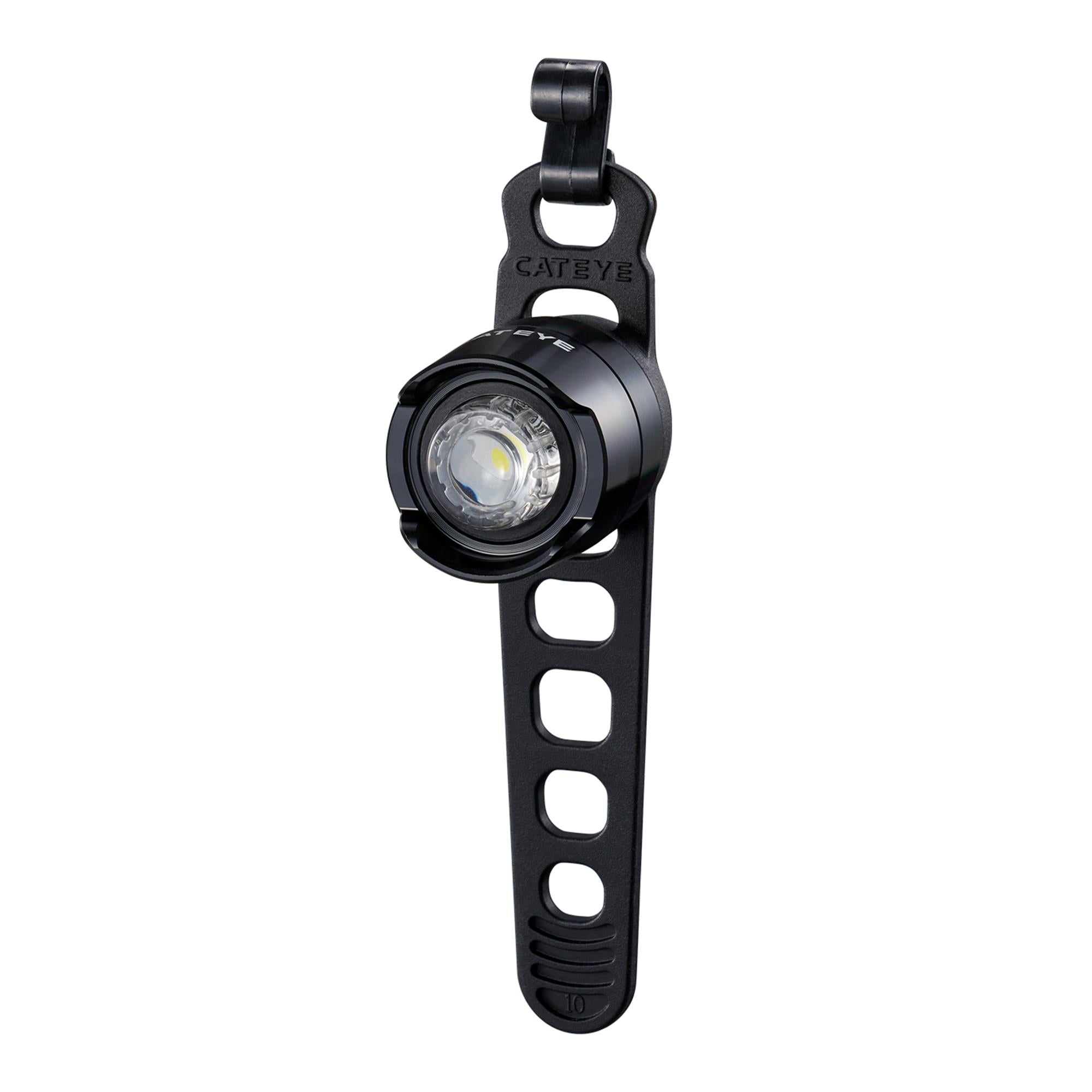 Cateye Orb II Rechargable Front Bike Light: POLISHED BLACK