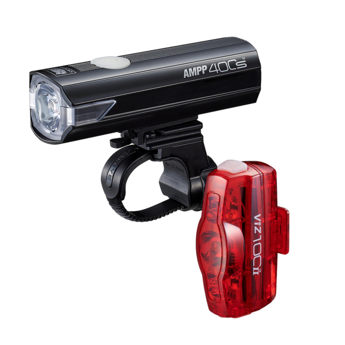 Cateye AMPP 400S II/Viz100 II Bike Light Set: USB-C