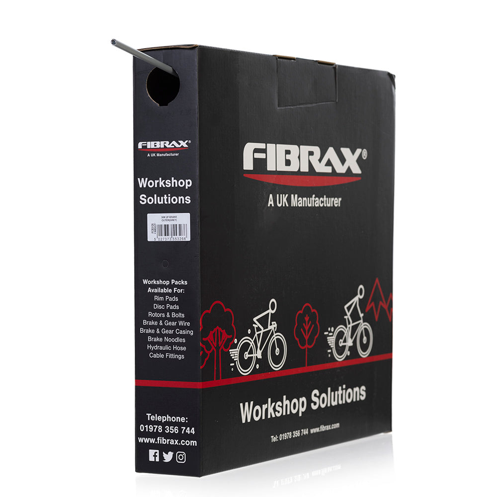 Fibrax Outer Brake Casing Silver 30m