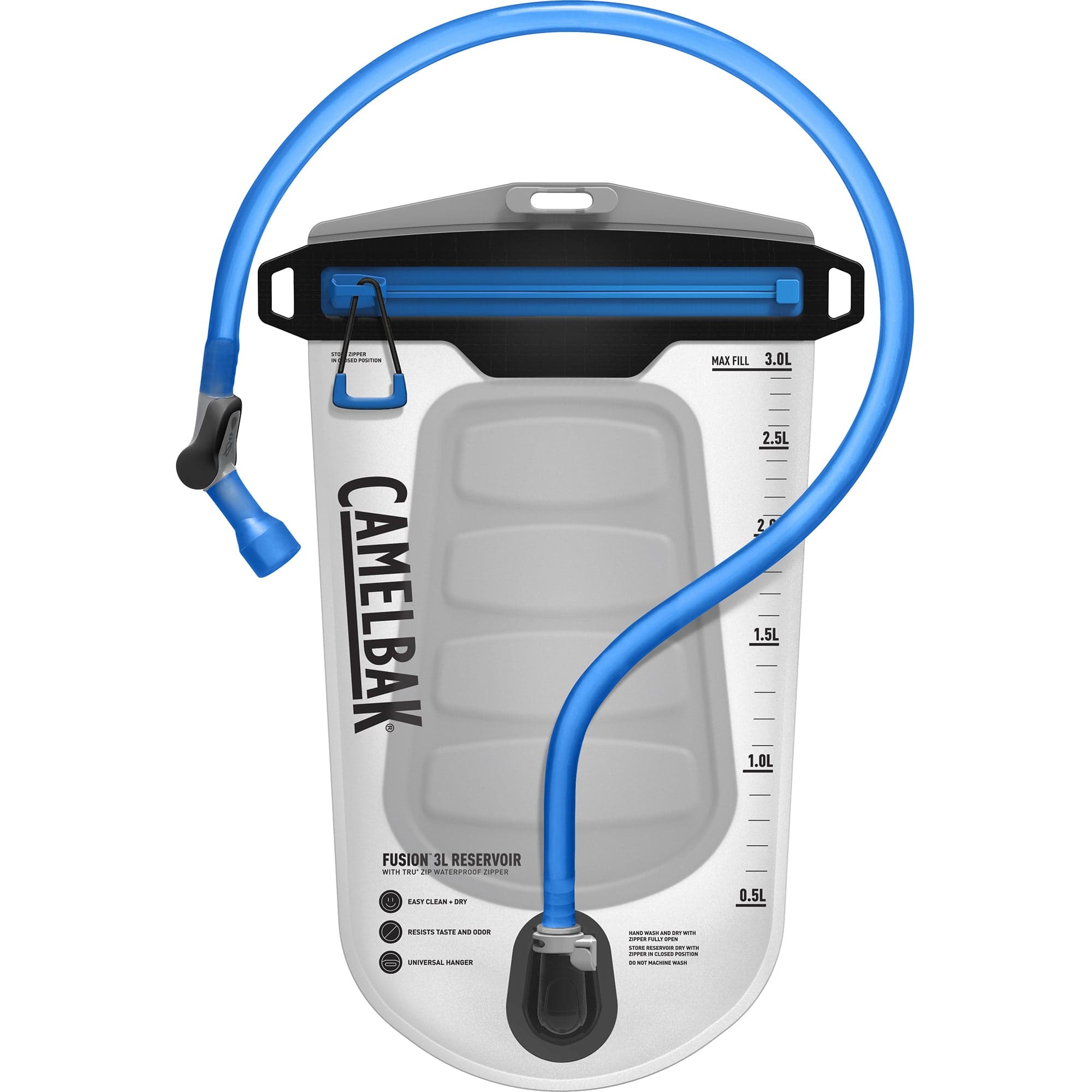 CamelBak Fusion 3L Reservoir With Tru Zip Waterproof Zipper: CLEAR 3L