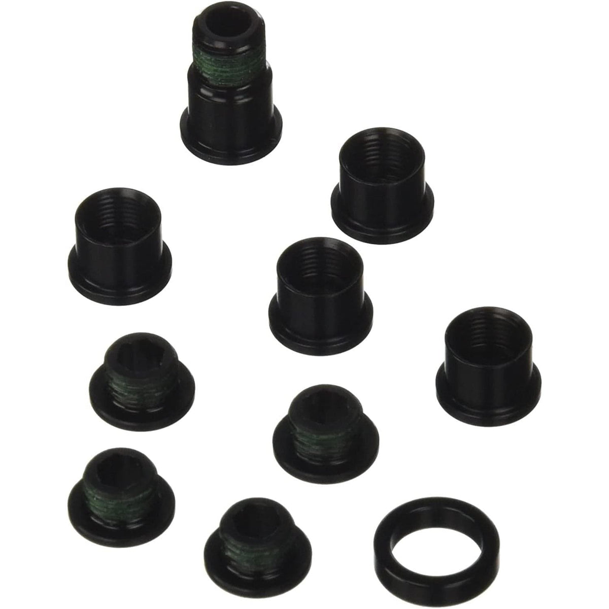Sram Spare - Crank Chainring Bolt Kit Red Hidden Bolt 5/Arm Aluminium Black: